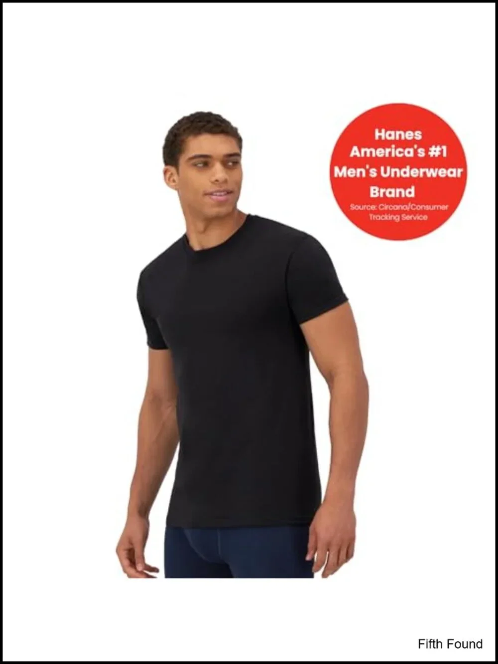 Hanes Men's Ultimate Undershirt ComfortBlend Slim Fit Tees, 4-Pack,